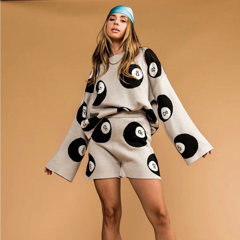 Dressed in Lala - The Future is Near Knit Set - magic 8 ball